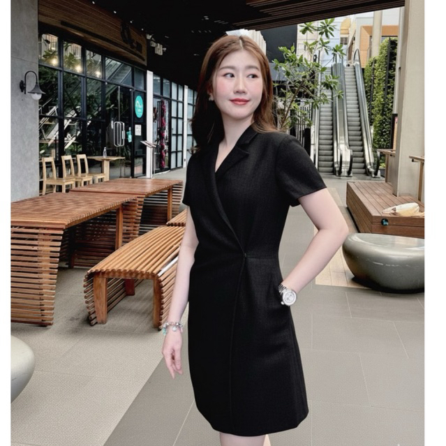 ชุดทำงาน Daisy by Daisy - Classy Dress ชุดเดรสแขนสั้น ชุดเดรสสูท ชุดเดรสดำ