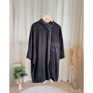 Jina Shirt 🇰🇷 เสื้อเชิ๊ตปกเฉียง อกหน้าผ้า 58