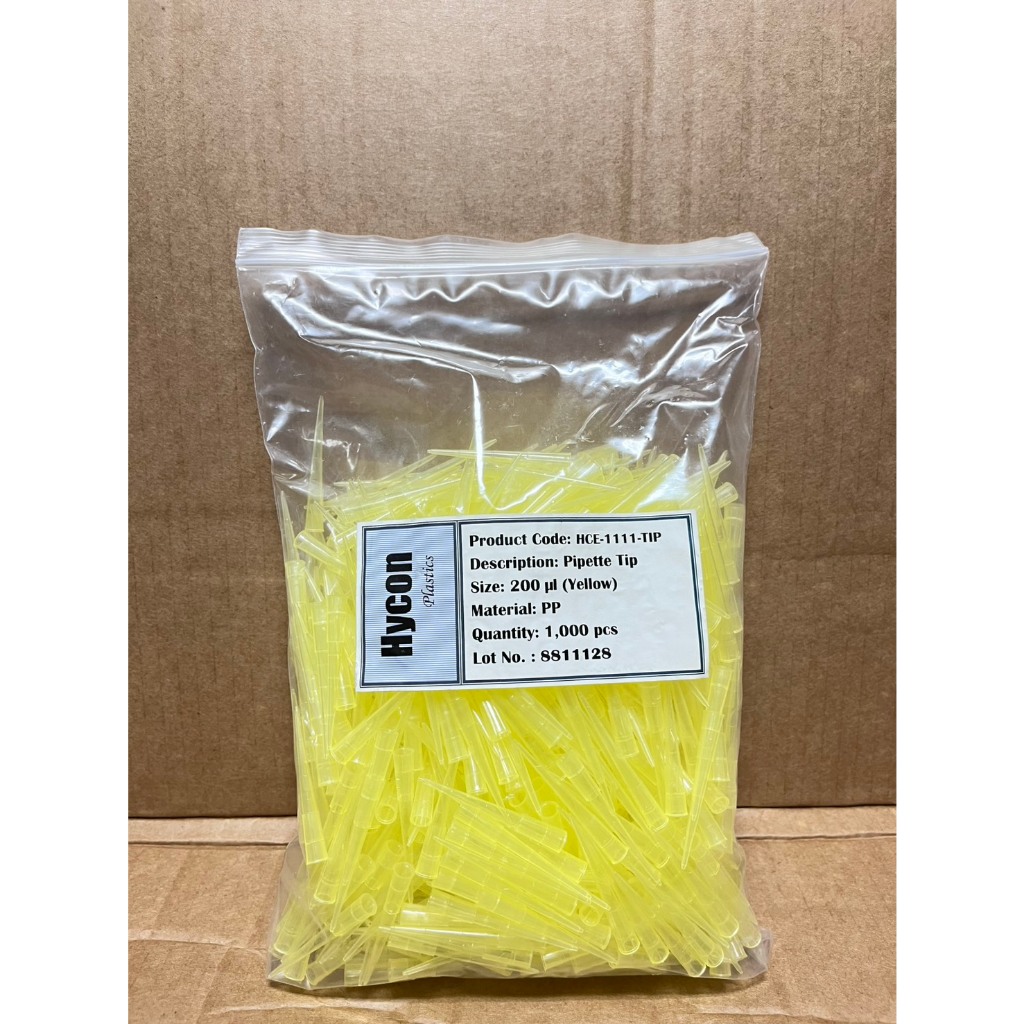 PIPETTE TIP YELLOW 200UL. (HYCON) 1000ชิ้น/PK