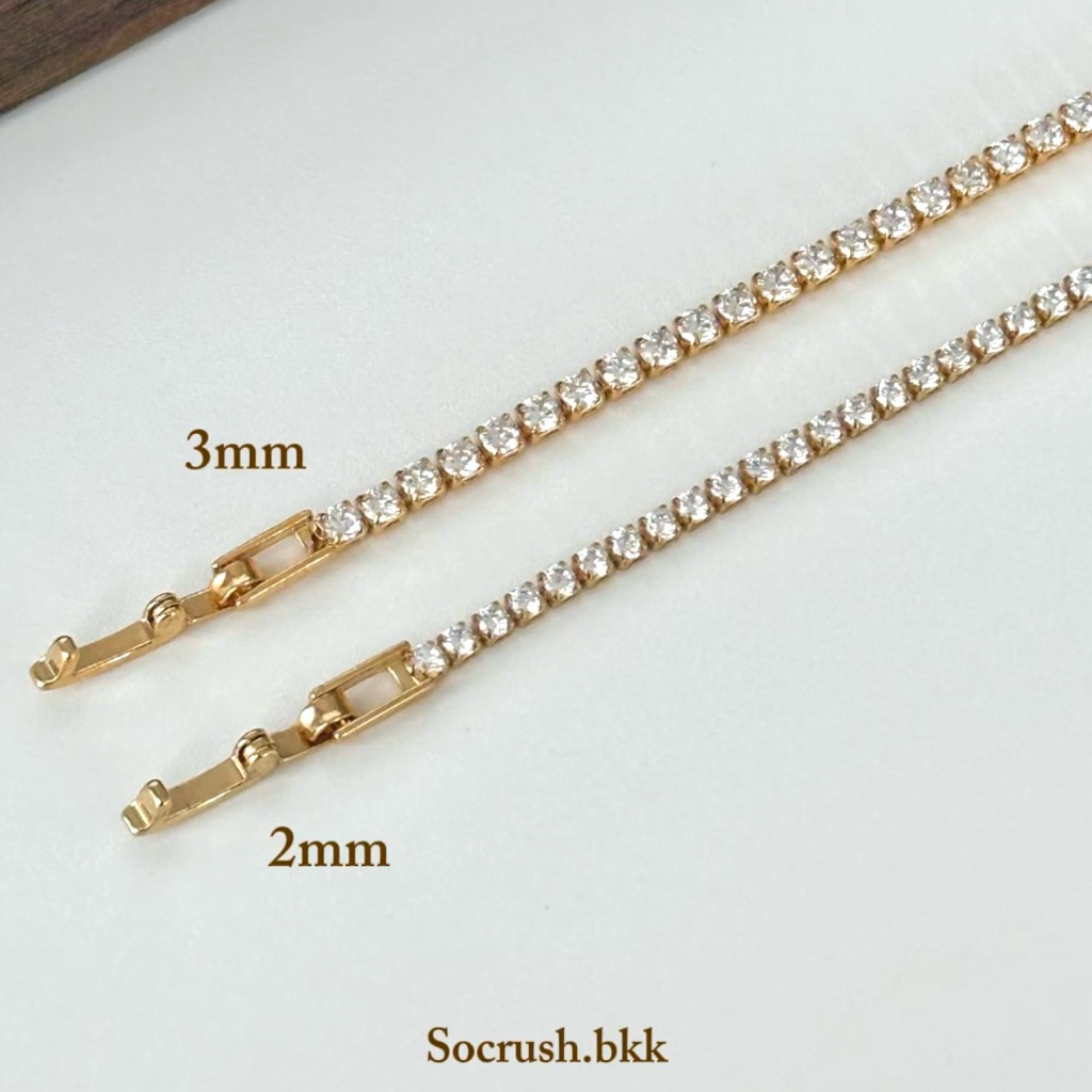Socrush.bkk | CLAIR classic TENNIS bracelet✨ | SB-013 | กำไล สร้อยข้อมือ กำไลเพชร มินิมอล กำไลเทนนิส cz สินค้า