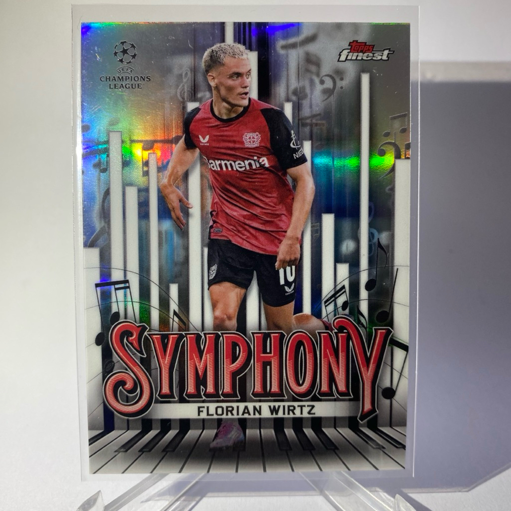 การ์ดนักฟุตบอล FLORIAN WIRTZ, BAYER LEVERKUSEN, SYMPHONY ,TOPPS FINEST 2025