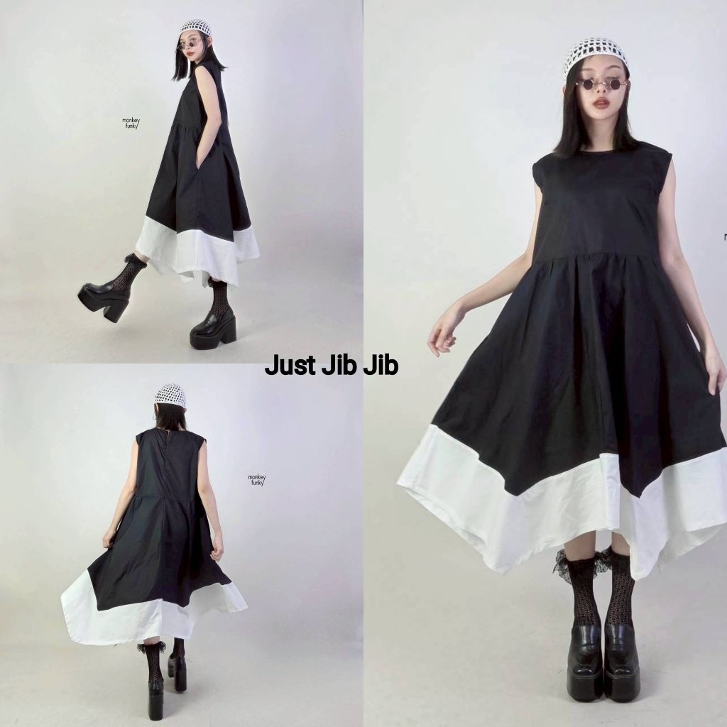 💙💜เดรสแขนกุด ชายฟันปลา - รูปที่ 6