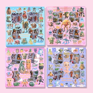 ยกกล่อง ชุดสติ๊กเกอร์ไดอารี่การ์ตูน 96 แผ่น สติกเกอร์PVC สติ๊กเกอร์ไดคัท สติกเกอร์ sticker
