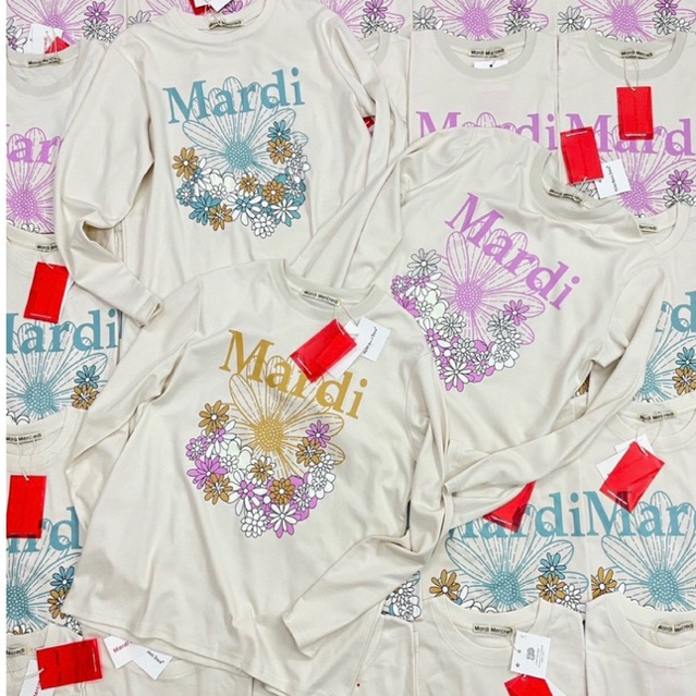 ส่งด่วน 🛵 MD flowers long sleeve เสื้อแขนยาว สกรีนด้านหน้า กำลังมาแรงสุดๆ