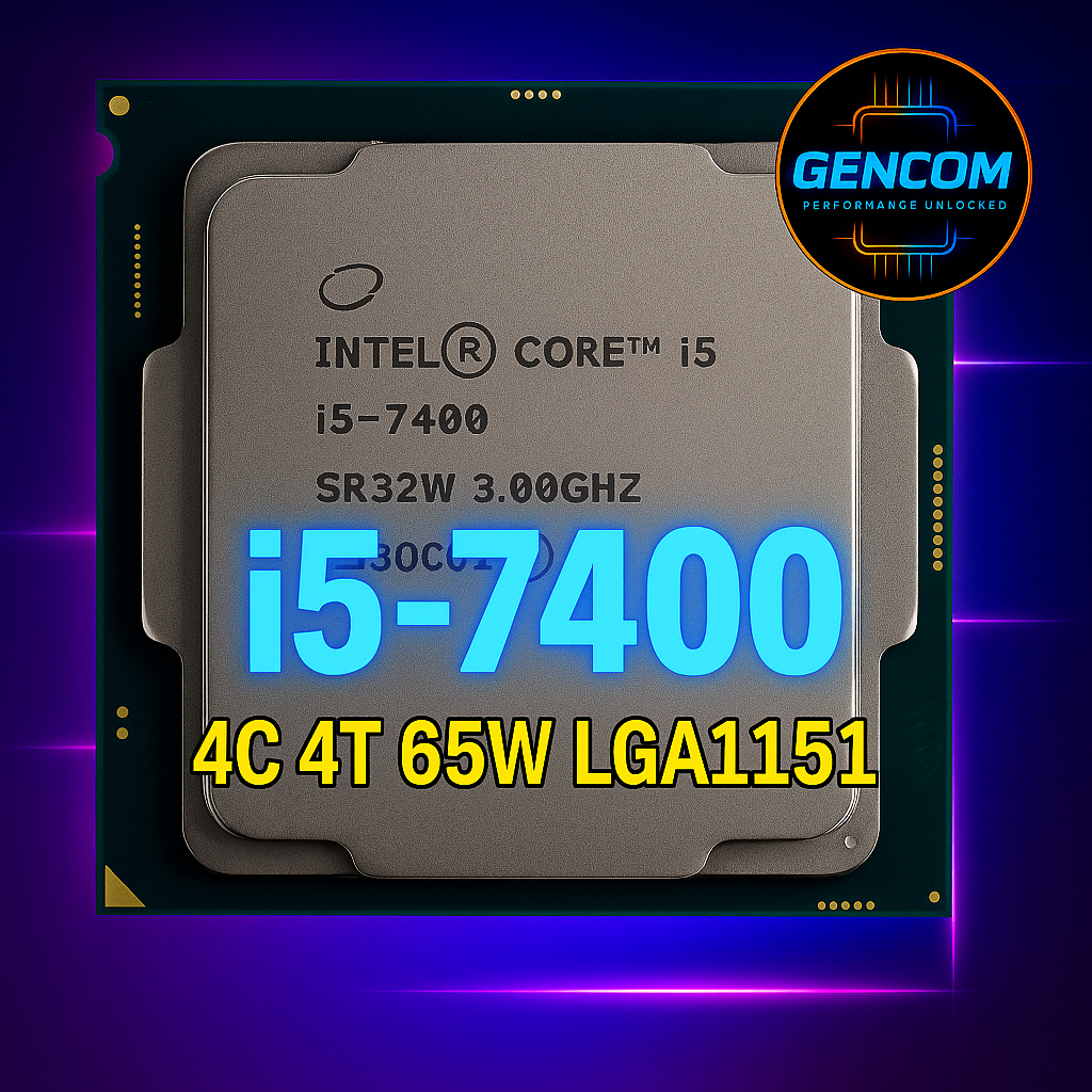 ซีพียู CPU Intel Core i5-7400 4คอ4เทรด LGA 1151 ฟรีซิลิโคน1ซอง