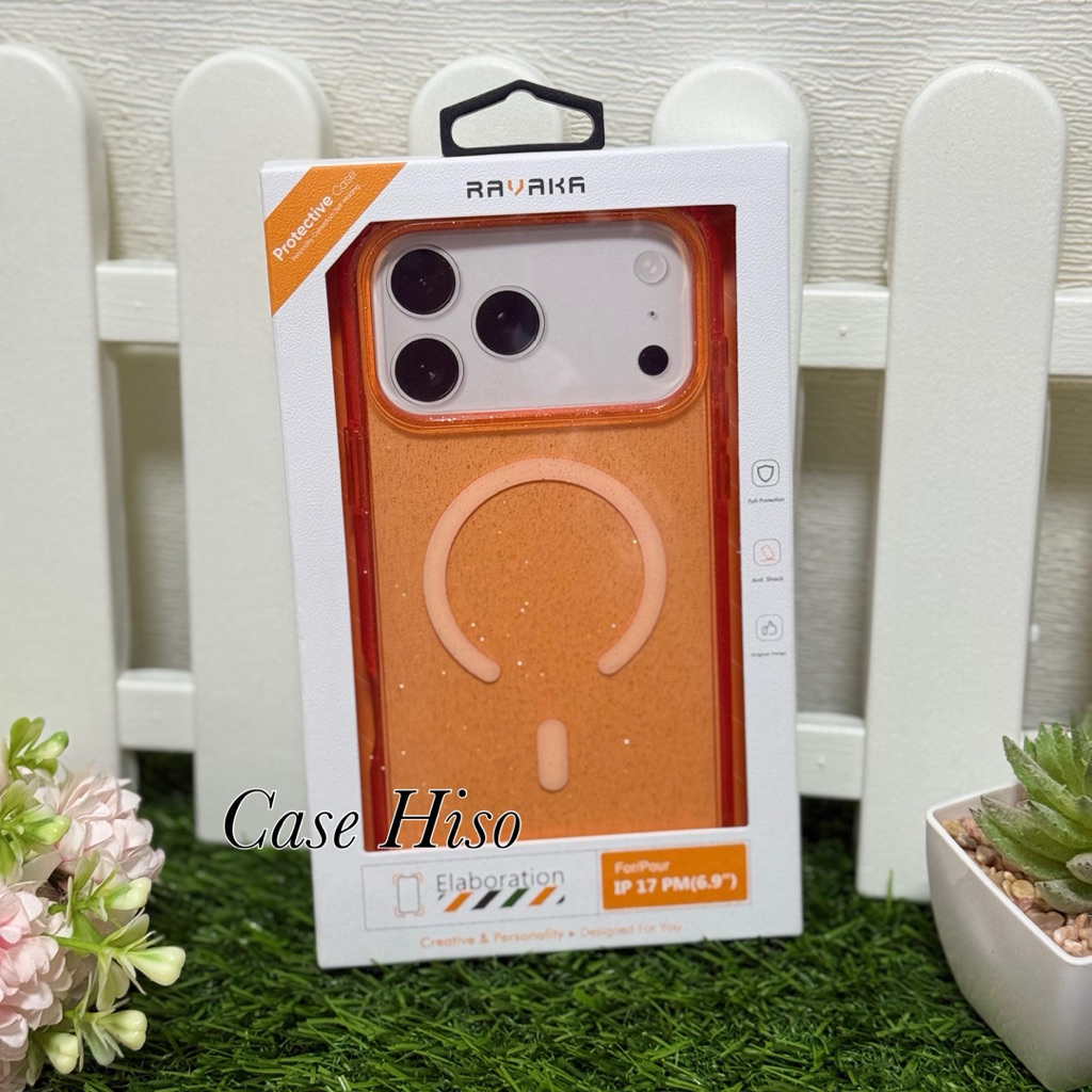 Ravaka Case กากเพชร แม่เหล็กกันกระแทกอย่างดี สำหรับ I Phone สำหรับ 17 pro max / 17 pro /17 / Air