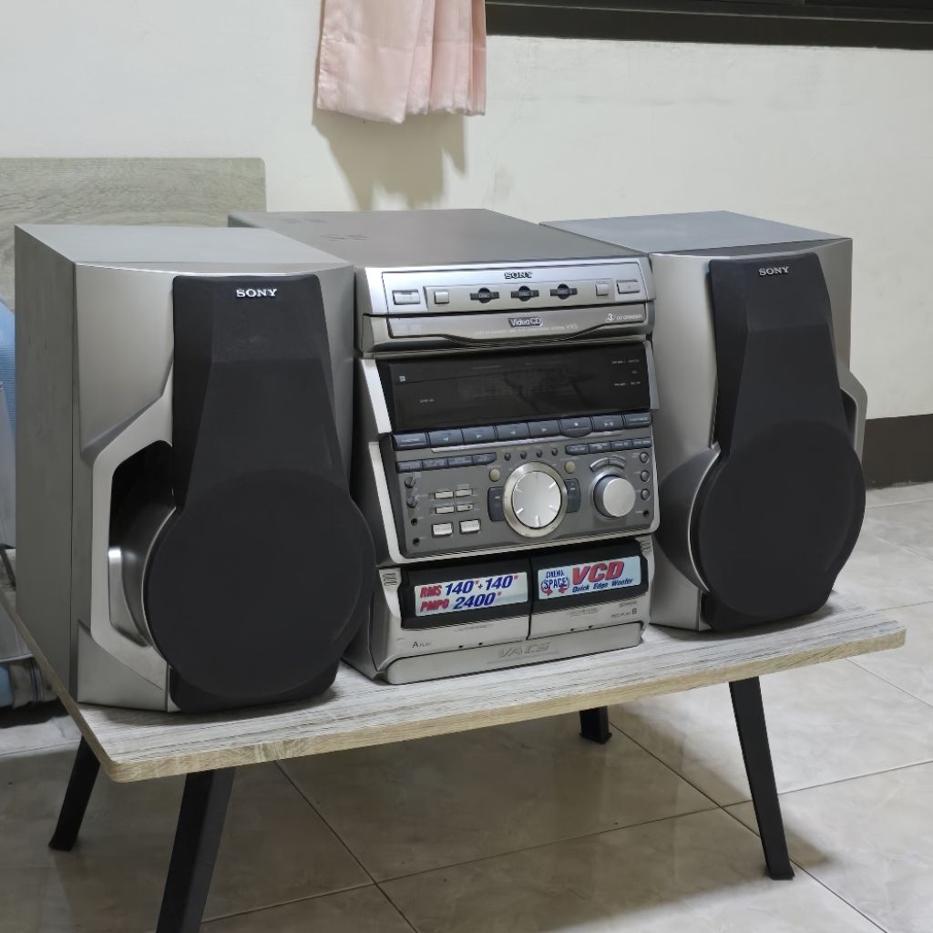 ✨️ นัดรับโคราชเท่านั้น 💿 Mini Compo Sony MHC-VX5 เล่น CD ได้ มีสะดุด AUX ต่อมือถือแจ็ค 3.5 มม. ได้ ❌