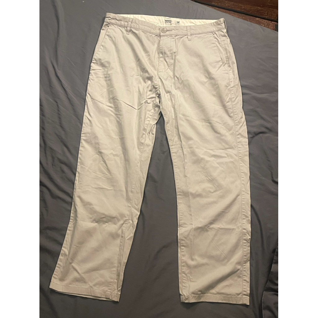 กางเกง GIODANO สีเทาอ่อน เอว34