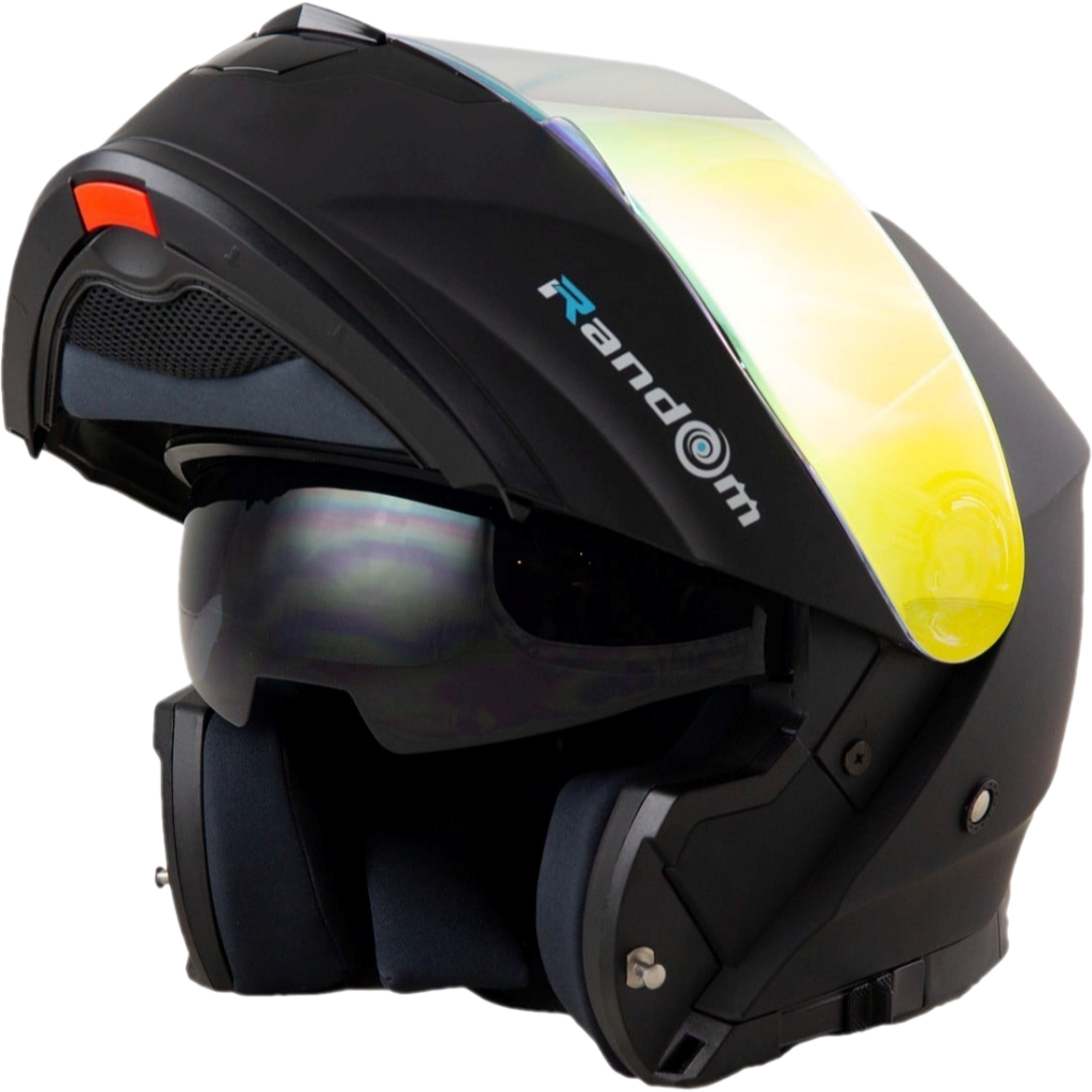 ดำด้าน RD Matrix 2025 หมวกกันน็อกยกคาง (Flip Up) Random รุ่น Matrix  ยกคางได้ แว่น2 ชั้น ถอดซักได้