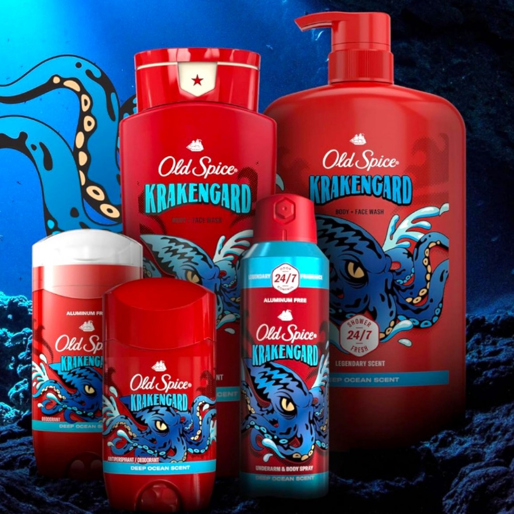 Old Spice Wild Collection Krakengard Deodorant Antiperspirant Spray.
