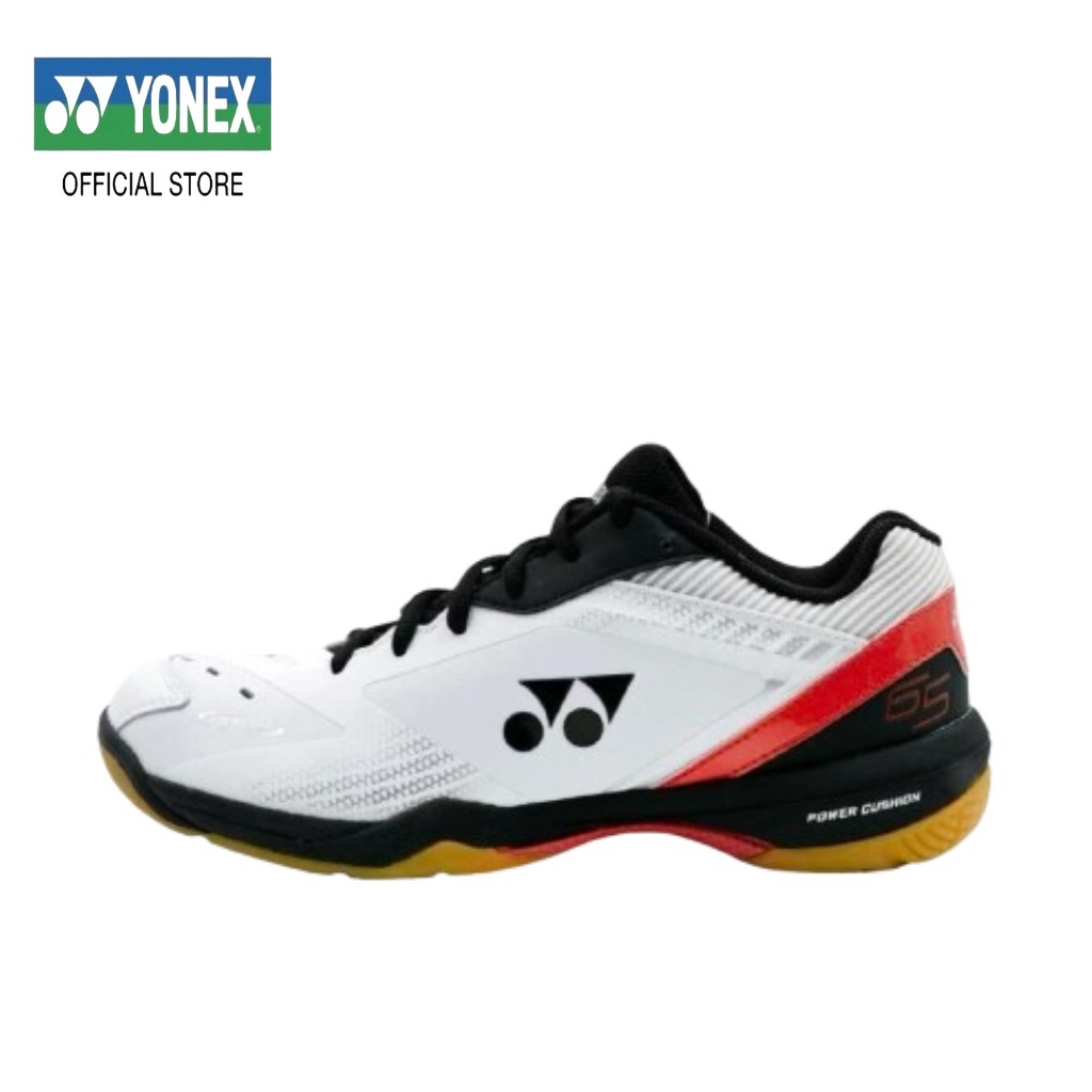 รองเท้าแบดมินตัน YONEX 65Z3 Comfort Low-Top สำหรับผู้ชายและผู้หญิง สีขาวและสีแดง