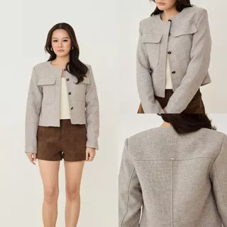 Swana.ss - Blair blazer top (S-XL) แค่เสื้อ เสื้อเบรเซอร์ แขนยาว