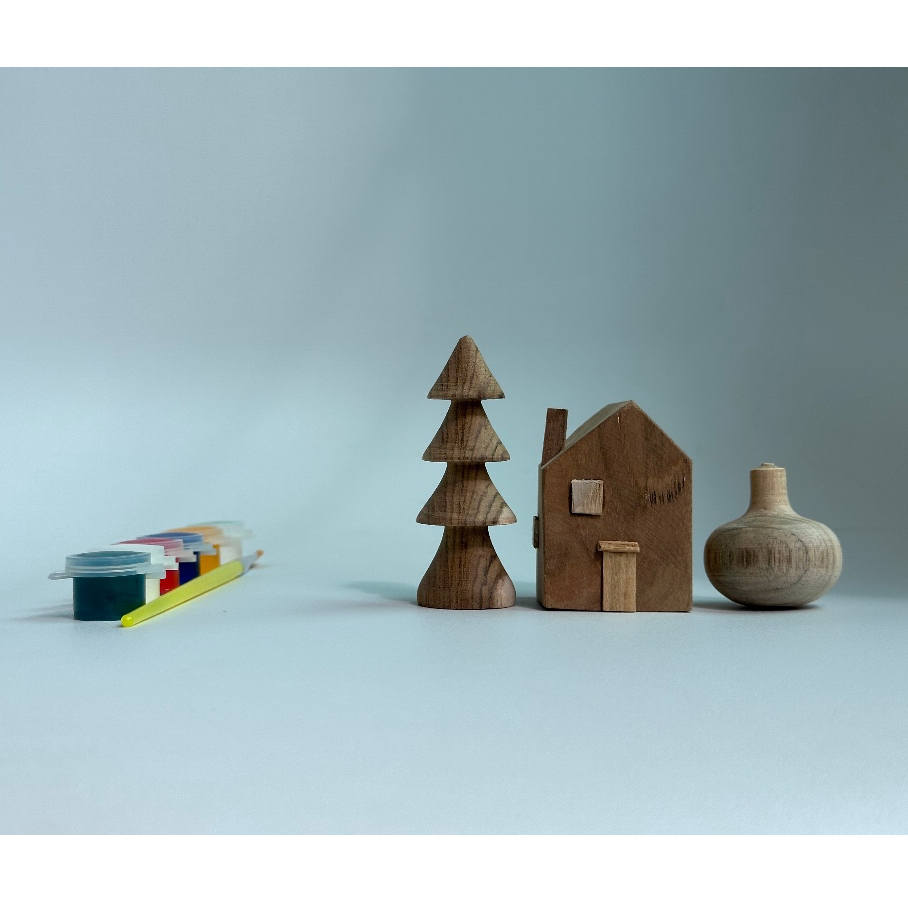 Mini House🎃Halloween Set | Little Haven Studio ชุดไม้สัก DIY ระบายสีเองได้