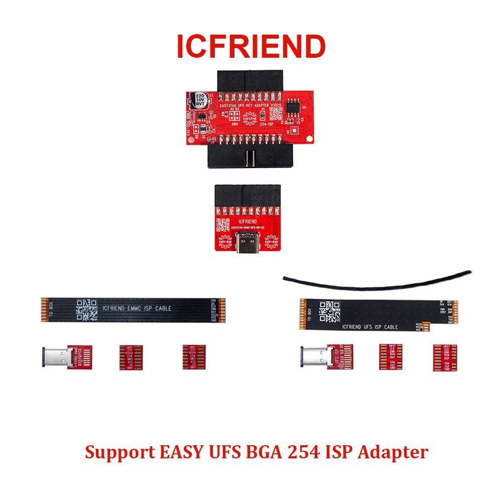 Support Easy UFS BGA 254 ISP Adapter K1 K2-UFS