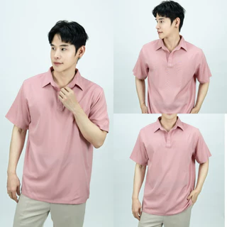 S9: เสื้อเชิ้ตโปโล แขนสั้น แบบสวม สไตล์เกาหลี ผ้านิ่ม ยับยาก ไม่ร้อน ใส่สบาย