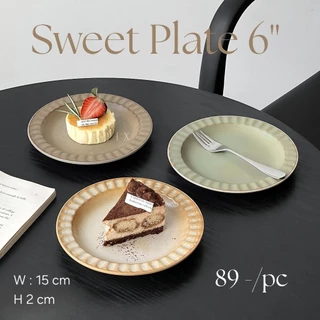 จานเค้ก ขนม จานคาเฟ่ เกาหลี มินิมอล น่ารัก