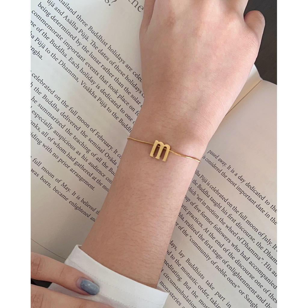 A.piece กำไลแสตนเลส (waterproof) : [stainless steel] กำไลเปล่า Simple bracelet - รูปที่ 5