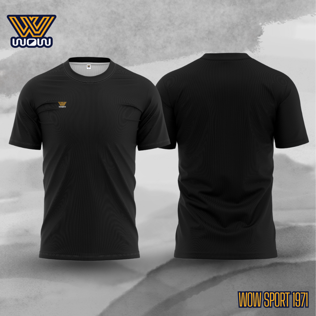 เสื้อคอกลมสีดำ | WOW SPORT 1971
