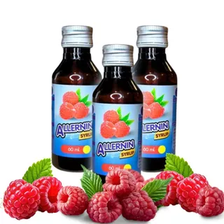3 ขวด!! ฝาเงิน น้ำหวาน ALLERNIN ไซรัป เข้มข้นกลิ่นราสเบอร์รี่