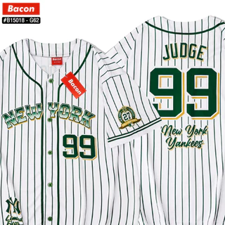 เสื้อแฟชั่น เสื้อกีฬาเบสบอล หมายเลข99 โอเวอร์ไซส์ มีกระดุมจริง 10 สี