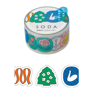 SODA Clear Masking Tape Sticker type 20mm (KCMTS20) / เทปตกแ…