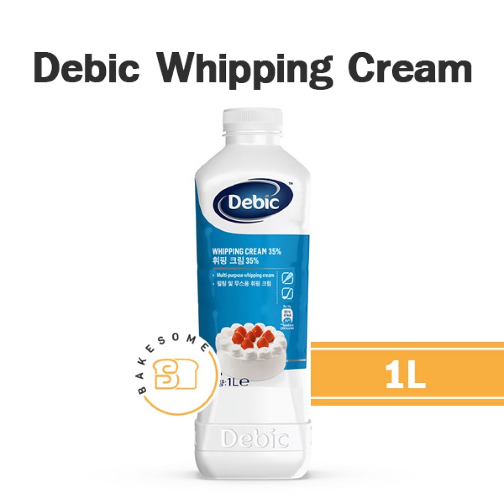 **ส่งด่วน**[[ยกลัง 6ขวด]] Debic Whipping Cream 1L เดบิค วิปปิ้ง ครีม วิปครีม ครีมสด