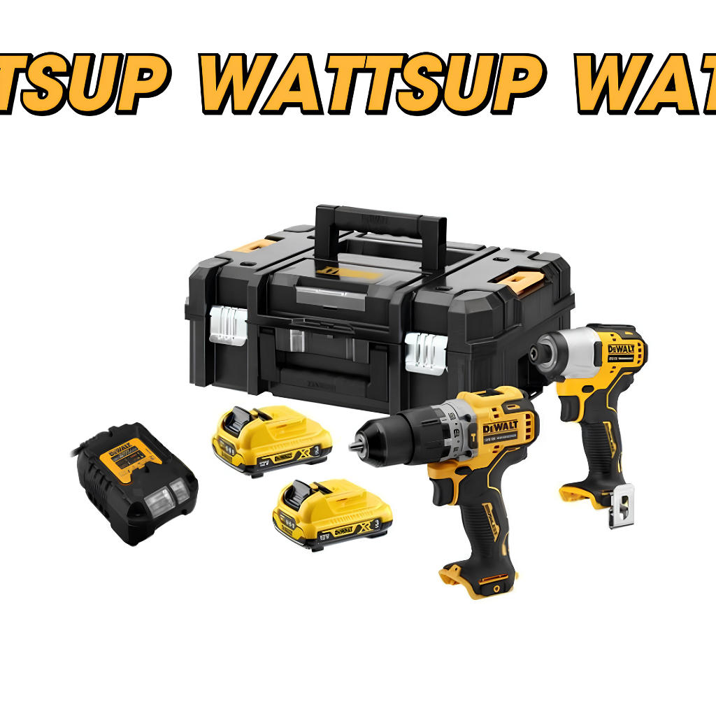 DEWALT ชุดสว่านกระแทกพร้อมไขควงกระแทกไร้สาย 12V Max Brushless DEWALT รุ่น DCK2111L2T-B1 (รวมแบต 3 Ah