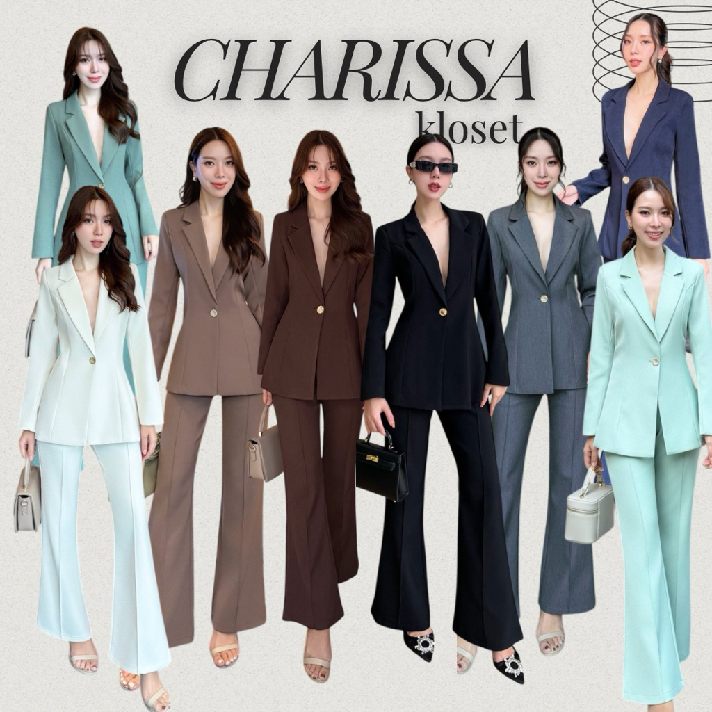 ชุดสูทผู้หญิงออกงานขาบานสีดำ code 50040