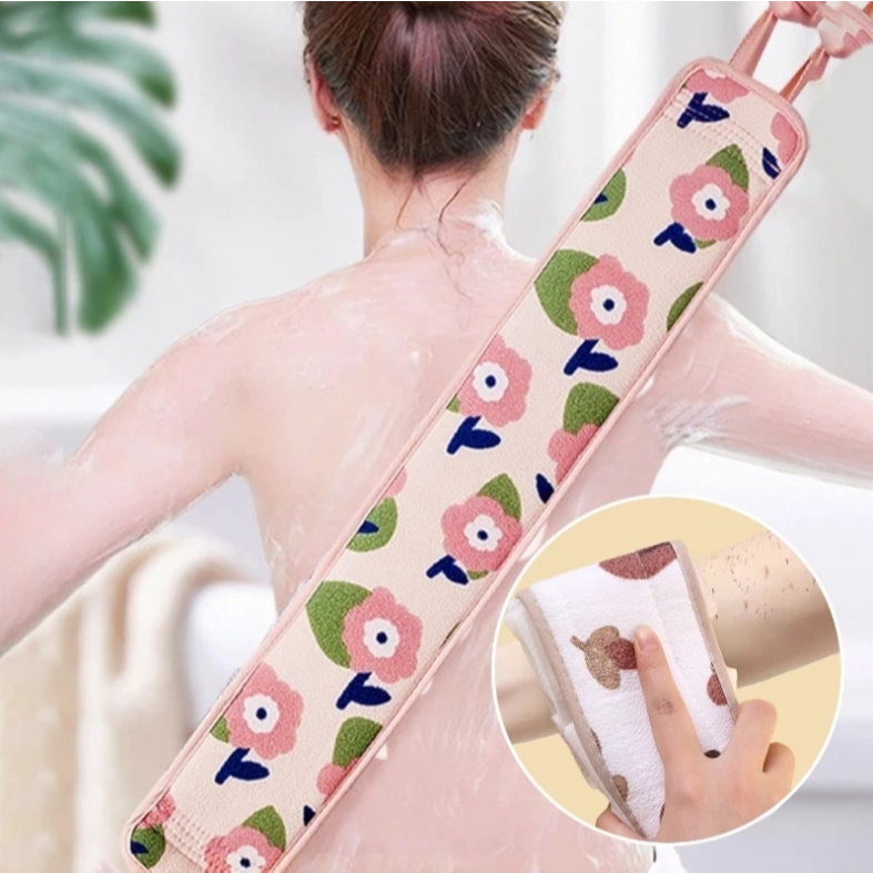 ผ้าขนหนูหลังถูสองด้าน 2ใน1-เข็มขัดอาบน้ําขัดผิว อุปกรณ์อาบน้ํา ขัดขี้ไคล ใช้ได้ทั้งสองด้าน