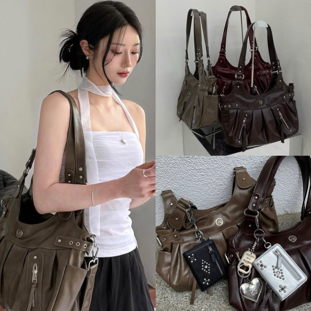 [พรีออเดอร์] illigo Amber Buckle Shoulder Bag