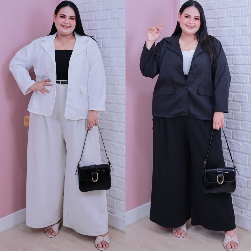 [ ส่งฟรี 🔥 ] สูทสาวอวบ สูทไซส์ใหญ่ เสื้อสูท เสื้อเบเซอร์ Blazer plussize เสื้อคลุมไซส์ใหญ่ ทรงสุภาพ 