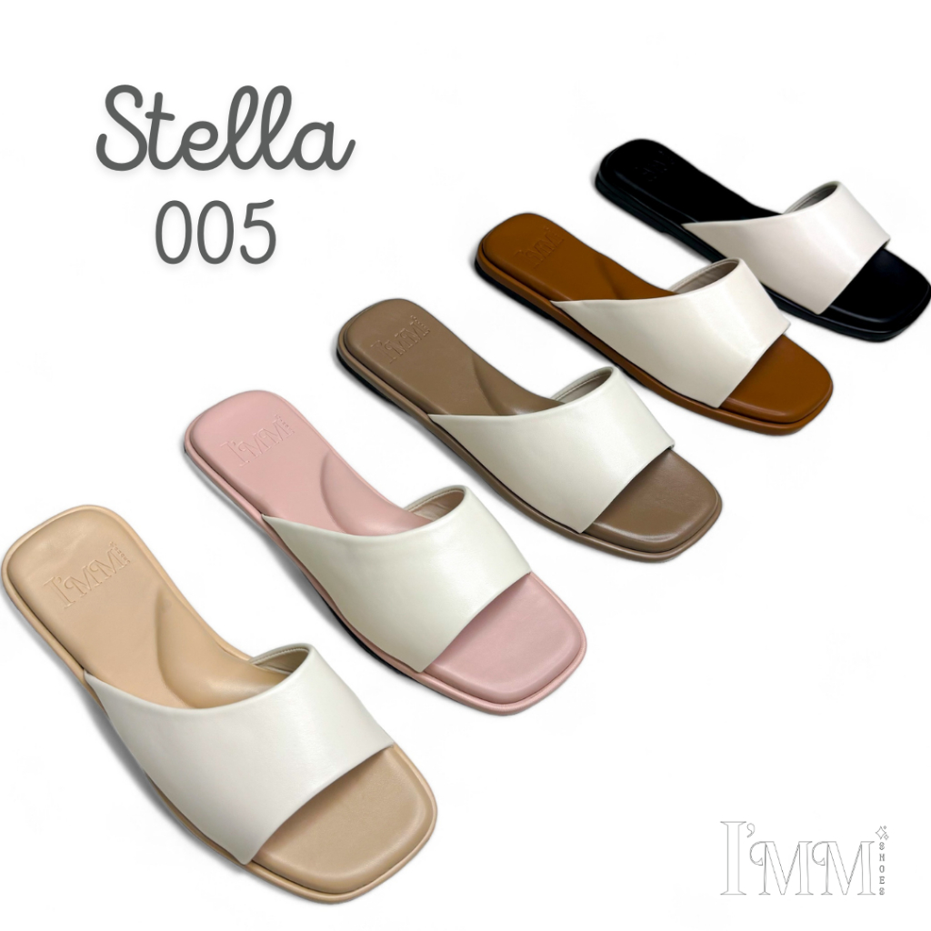 *ร้านสำรอง* I’mm Shoes 2 รุ่น Stella 005 รองเท้าแตะแฟชั่น ดีไซน์หน้า curve