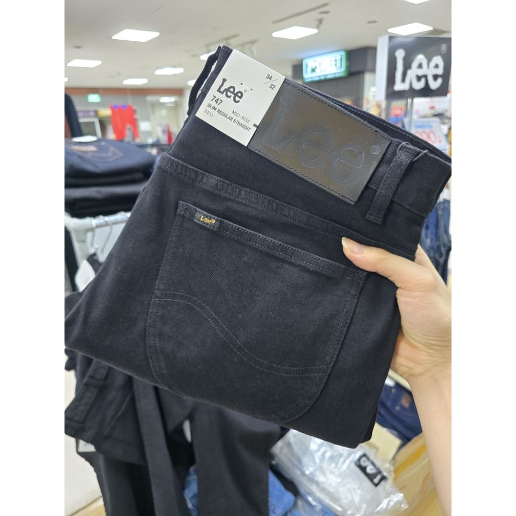 กางเกงยีนส์ Lee ผู้ชาย สีดำ ผ้ายืด ทรงกระบอกเล็ก[ZED] รุ่น[MZEDC01]