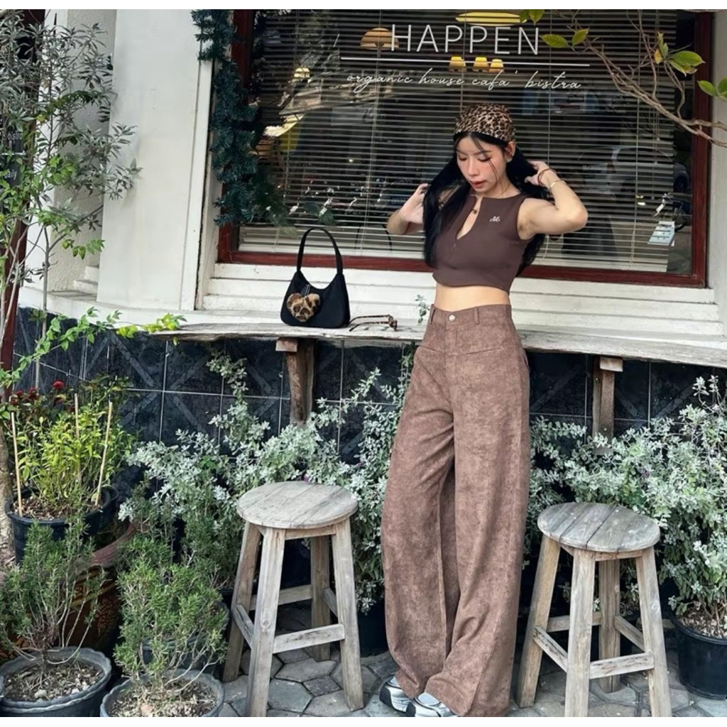 MONTHA -เสื้อรุ่นออเดรย์ เสื้อกล้ามครอป