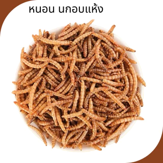 หนอนนกอบแห้ง(ขนาดแบ่งขาย)Dried Mealworms50กรัม /100 กรัม เหมาะสำหรับสัตว์เลี้ยงเช่น ชูก้า เม่นแคระ หนูแฮมเตอร์