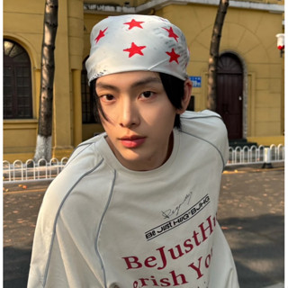 Lucky Stars ผ้าโพกผมลายดาวสีแดง ผ้าลายน่ารัก ฟีลสนุกสดใสในอว…