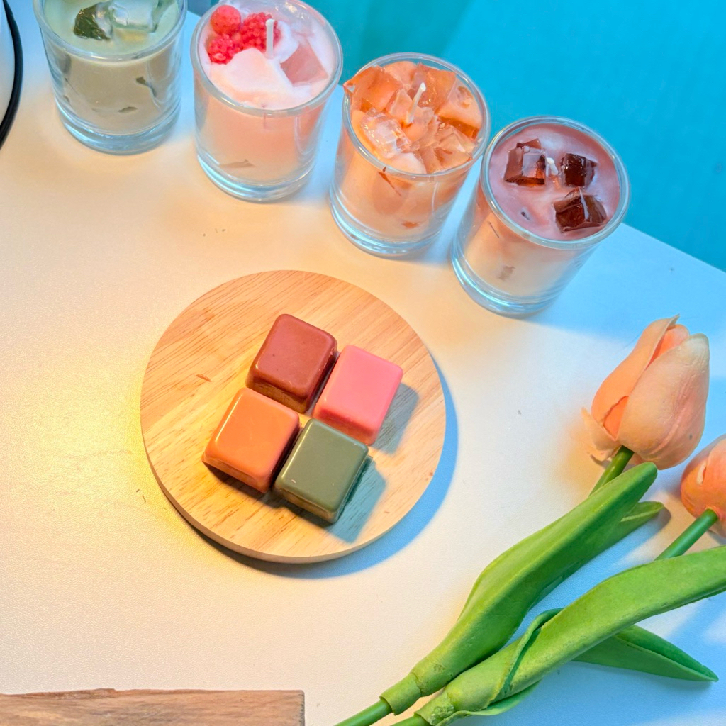 สินค้าใหม่ พร้อมส่ง!!! soywax ผสมสีพร้อมใช้งาน(6ก้อน/ชุด)