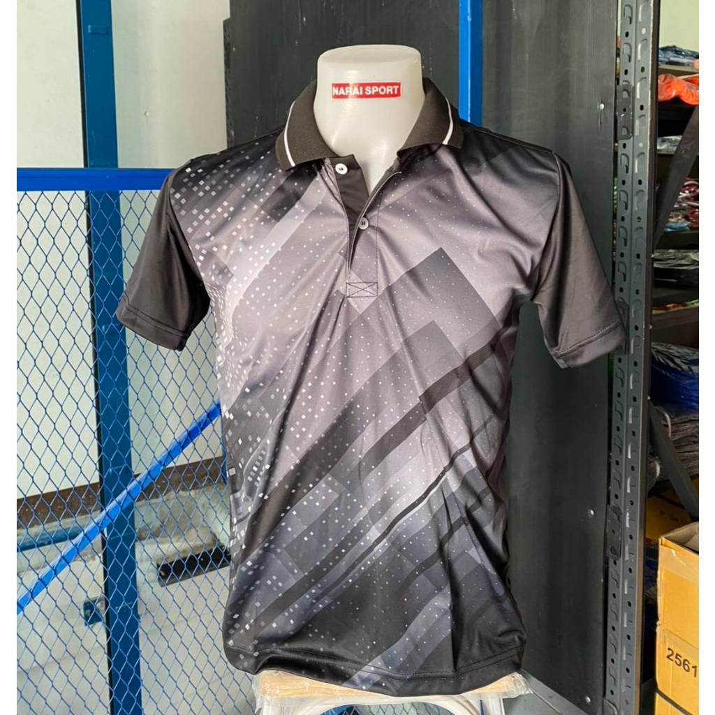 *ของแท้ส่งไว***  sport day เสื้อกีฬาชาย เสื้อโปโลชาย ผ้าไมโครพิมพ์ลาย ใส่สบาย ไม่ต้องรีด NR306  เสื้