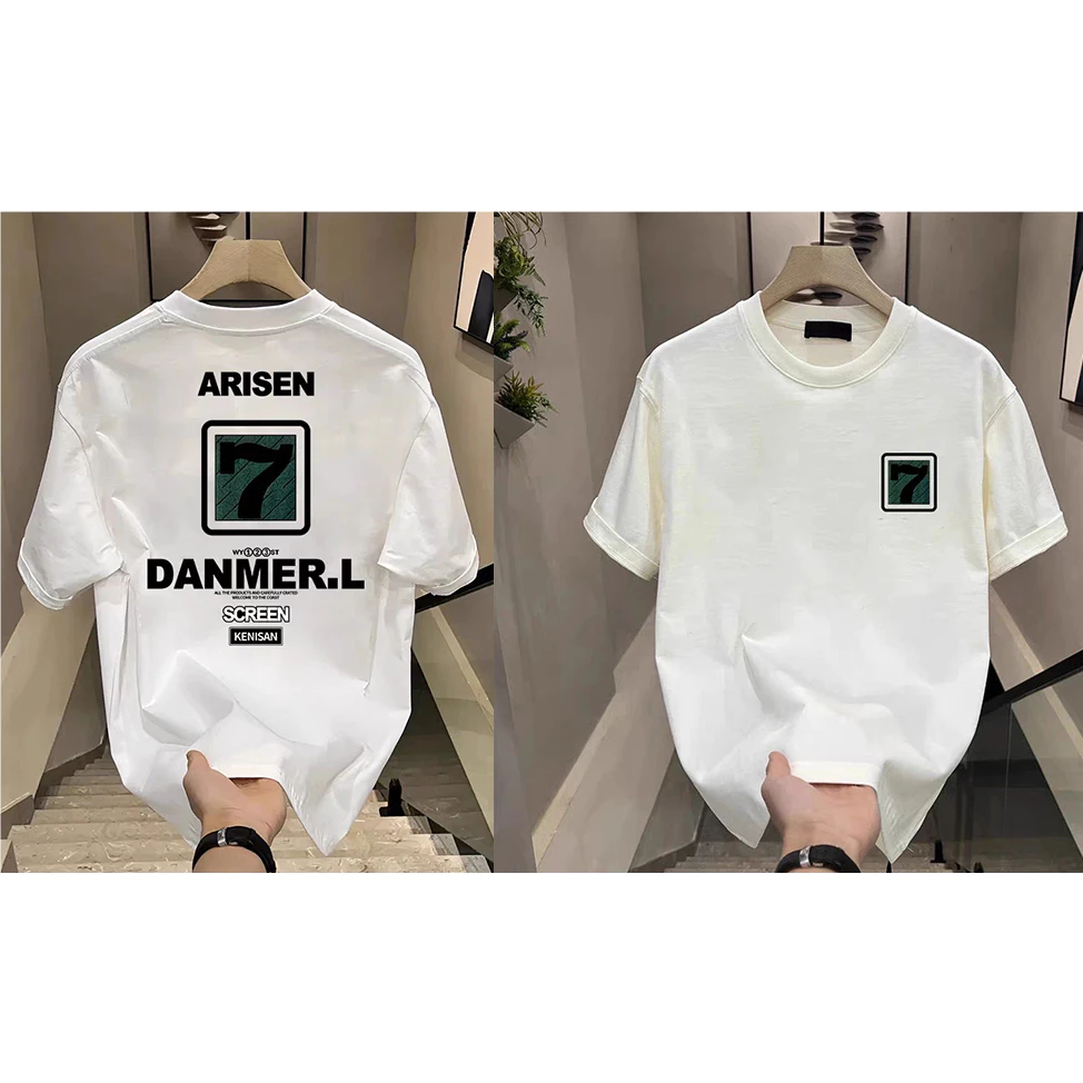 Stylish Gangster T-Shirt with Short Sleeves and Loose Fit, Black and White Clothing!