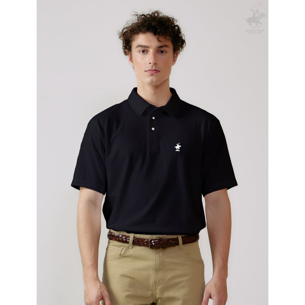 BEVERLY HILLS POLO CLUB รวมเสื้อโปโลแขนสั้น สีดำ