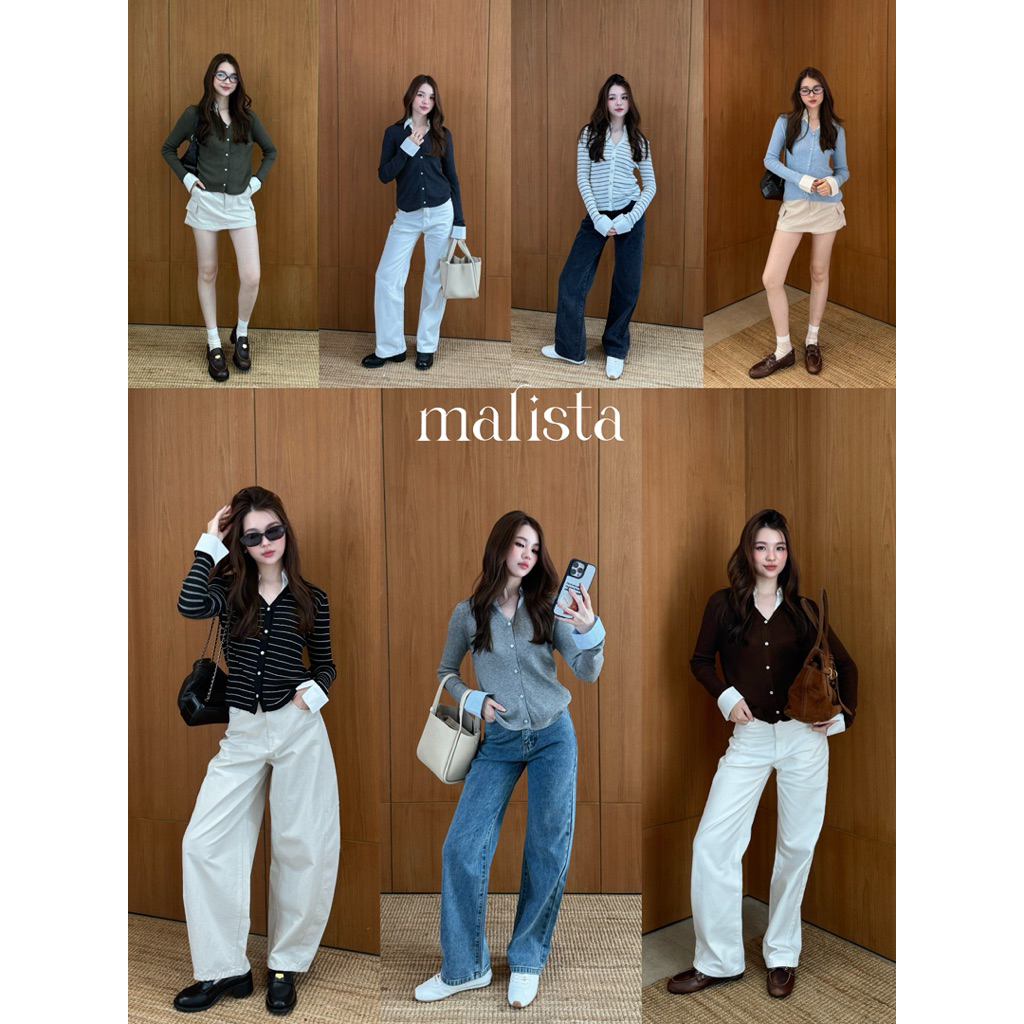 MALISTA - Toocute เสื้อไหมพรมคอปก **ผ้าไม่หนา**