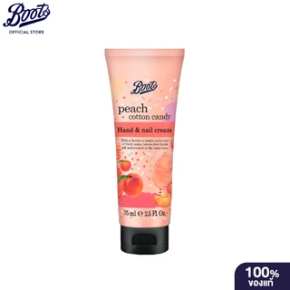 Boots Flavour Peach Cotton Candy Hand And Nail Cream 75Ml บู๊ทส์ เฟเวอร์ พีช คอตตอน แคนดี้ แฮนด์ แอนด์ เนล