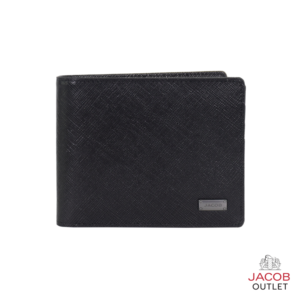 JACOB กระเป๋าสตางค์ชายลาย Saffiano พร้อมช่องใส่เหรียญ รุ่น 22623