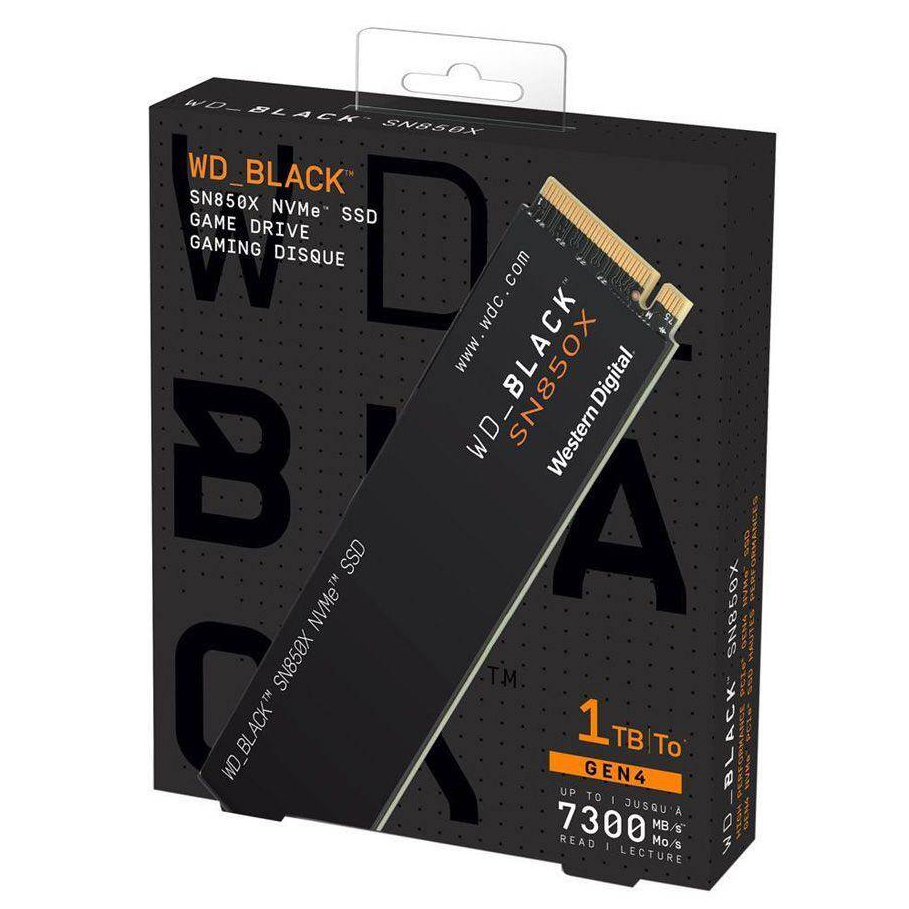 SSD 1TB WD BLACK SN850X WITHOUT HEATSINK - PCIe 4x4/NVMe M.2 2280
