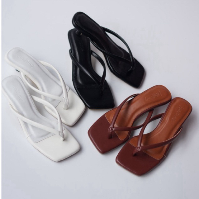 พร้อมส่ง KK630 Heel Sandals Toe ส้นสูงแบบหนีบ รุ่นพิเศษ soft comfort