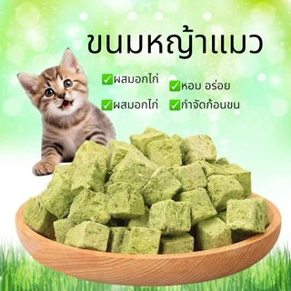 MI ขนมหญ้าแมว ฟรีซดราย ผลิตจากต้นอ่อนข้าวสาลี ผสมอกไก่ Catnip