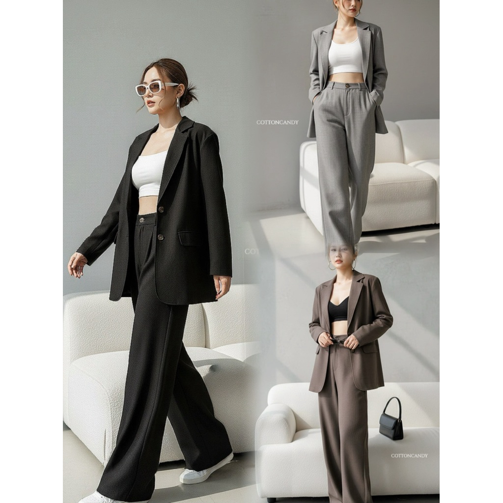 Cotton Candy 🍭 Set 2ชิ้น สไตล์เบลเซอร์ New Malita blazer