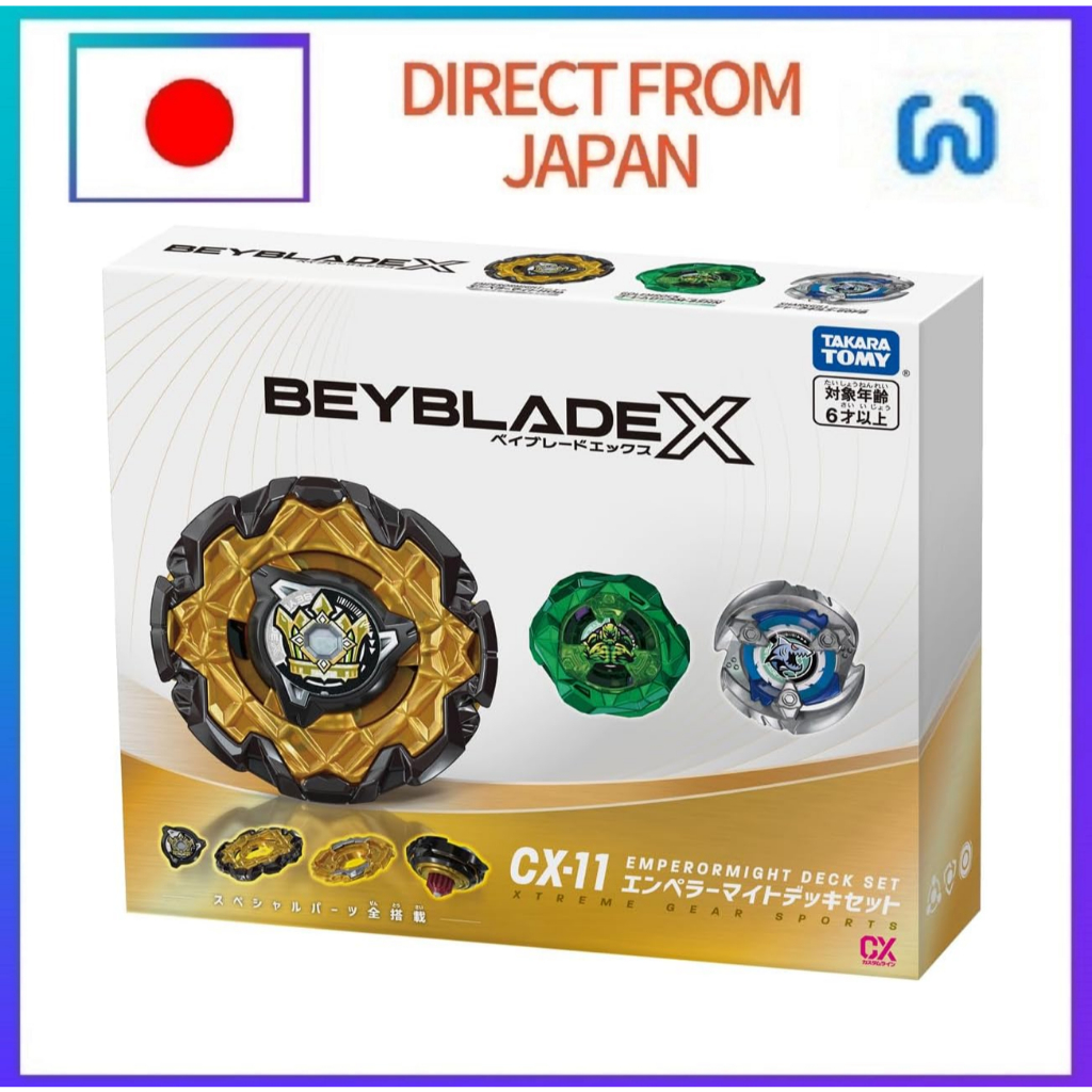 TAKARA TOMY Beyblade X CX-11  CX-11 Emperor Mite Deck Set Direct From Japan
