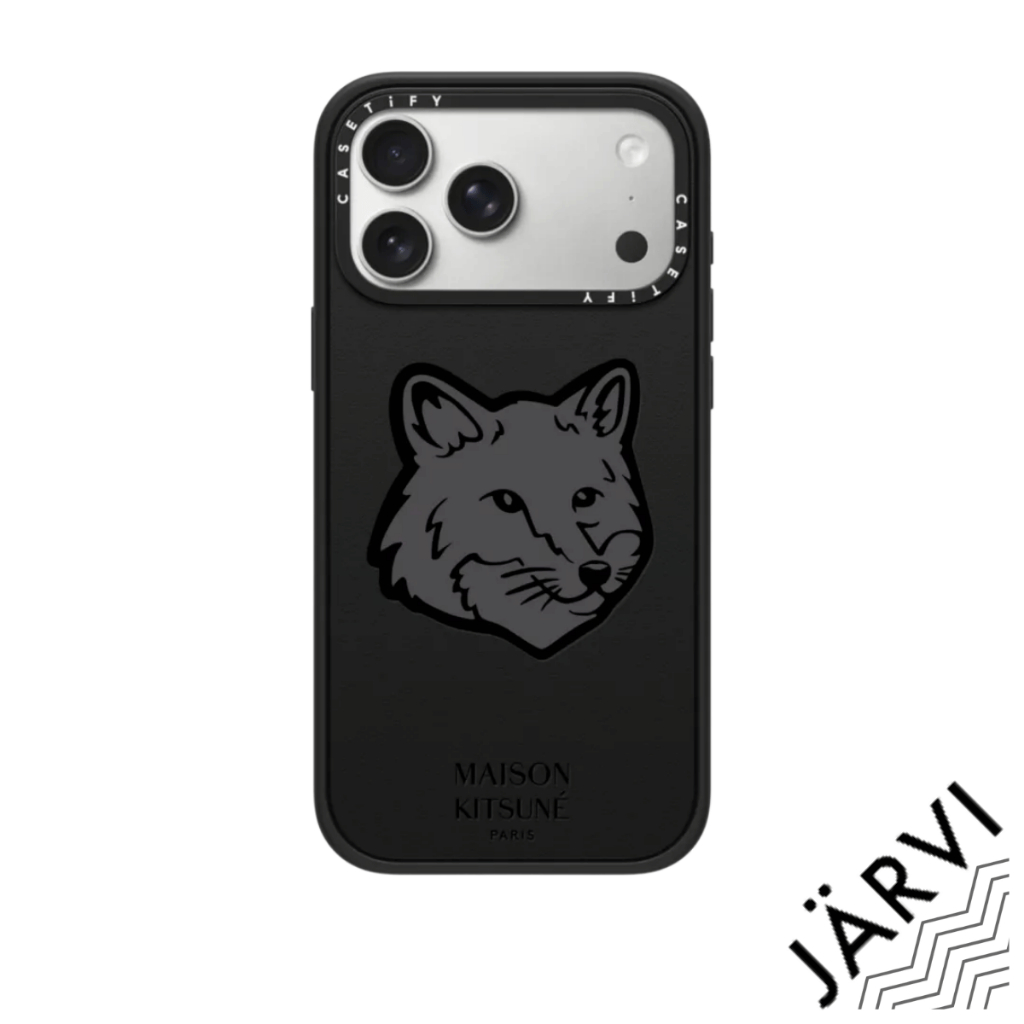 [ส่งด่วน/พร้อมส่ง] CASETiFY |Classic Fox Logo Case - Black [Maison Kitsune] #For iPhone Samsung #แท้