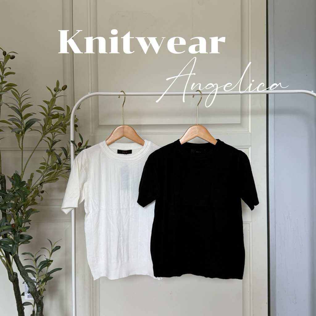 [ป้าย One-K] เสื้อไหมพรมทรงเรียบ ดีเทลมินิมอล เรียบง่ายแต่ดูดี มีสไตล์ ผ้าไหมพรมเนื้อนุ่ม ยืดหยุ่นดี ใส่สบายมีดีเทลเล็กๆ